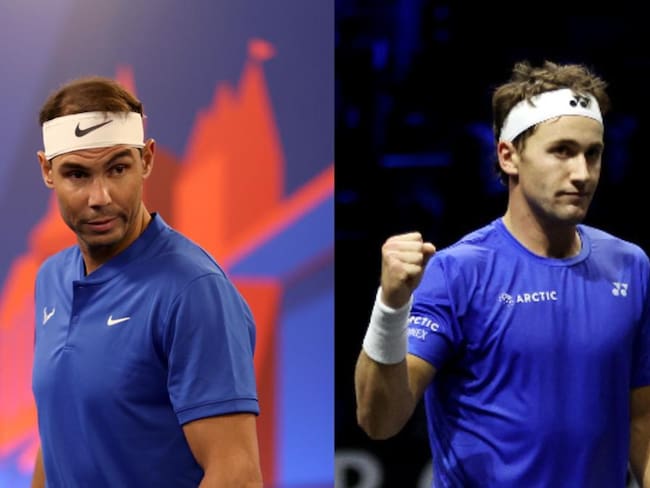 Rafael Nadal y Casper Ruud. Foto: Getty Images