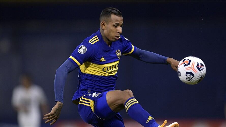 Atacante colombiano Sebatián Villa con Boca Juniors. Foto: Juan Mabromata-Pool/Getty Images