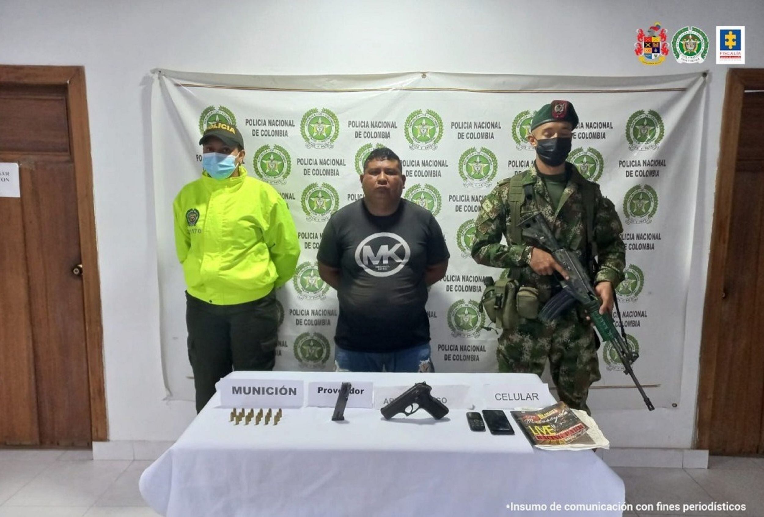 A la cárcel presunto comandante urbano del Clan del Golfo en Córdoba. Foto: cortesía Fiscalía General de la Nación.
