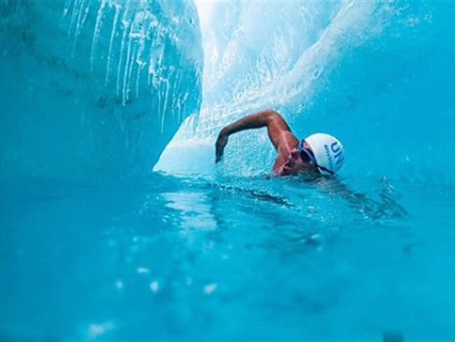 El hombre que nadó bajo una capa de hielo antártico como alerta del calentamiento global