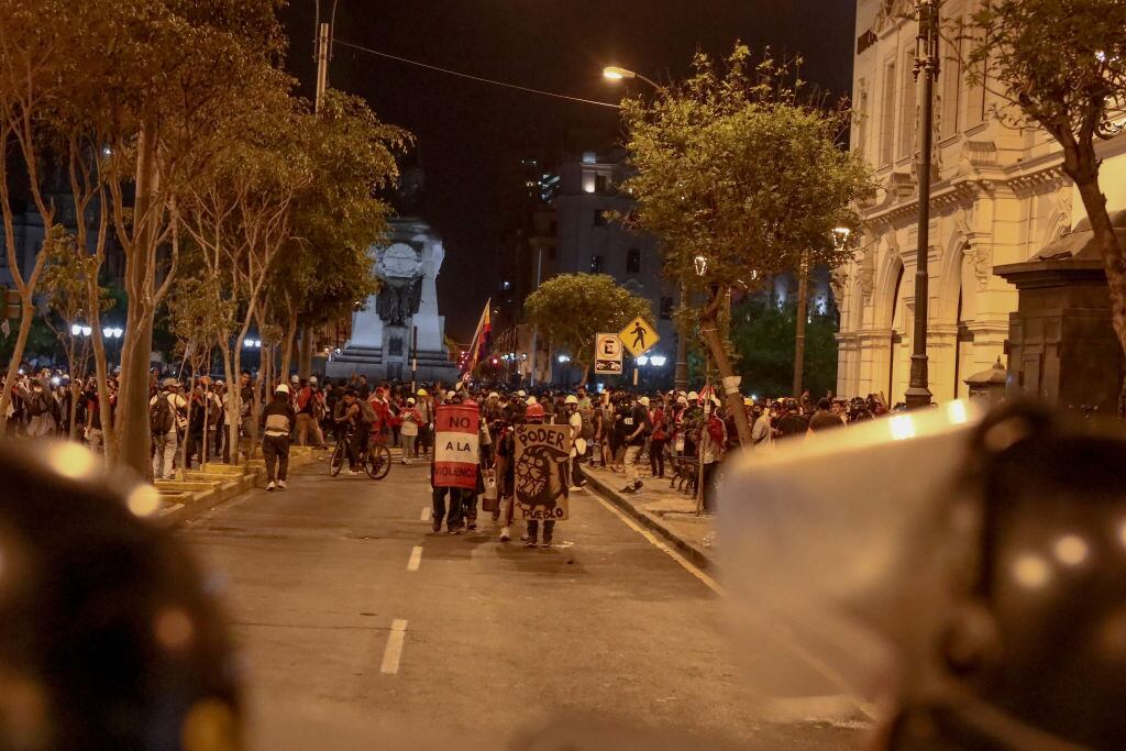 Manifestaciones en Perú. (Photo by Klebher Vasquez/Anadolu Agency via Getty Images)