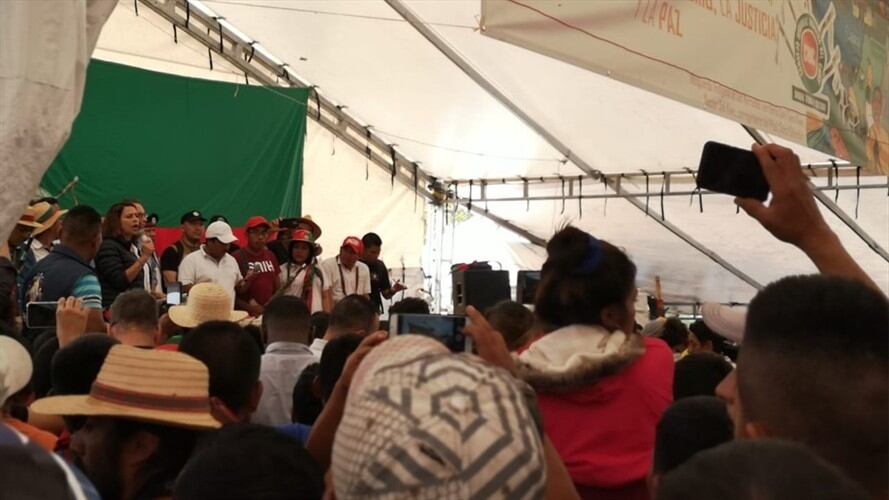 Las comunidades indígenas del Cauca bloquearon la vía Panamericana en varios puntos entre las ciudades de Cali y Popayán. Foto: Richard Calpa