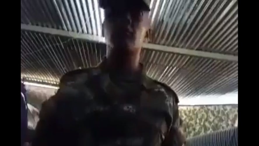Brandon Cely, uniformado que se suicidó tras afirmar que apoya el paro. Foto: Captura del video publicado por el joven soldado