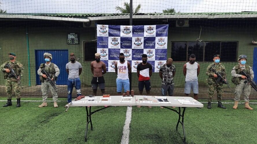 Los detenidos fueron puestos a disposición de la Fiscalía . Foto: Ejército Nacional