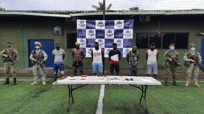 Los detenidos fueron puestos a disposición de la Fiscalía . Foto: Ejército Nacional