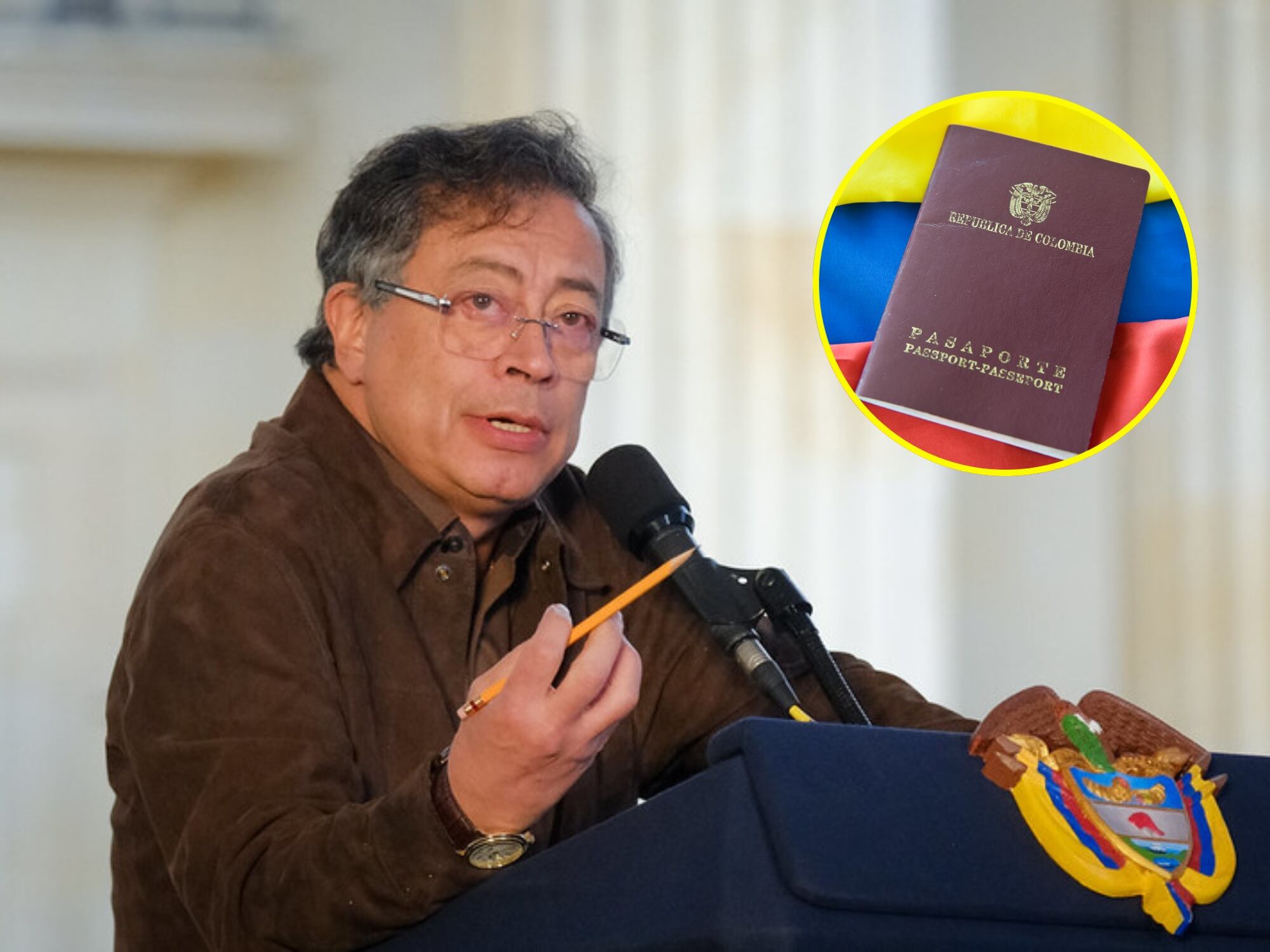 Gustavo Petro. Foto: Presidencia - Pasaportes: Getty Images.
