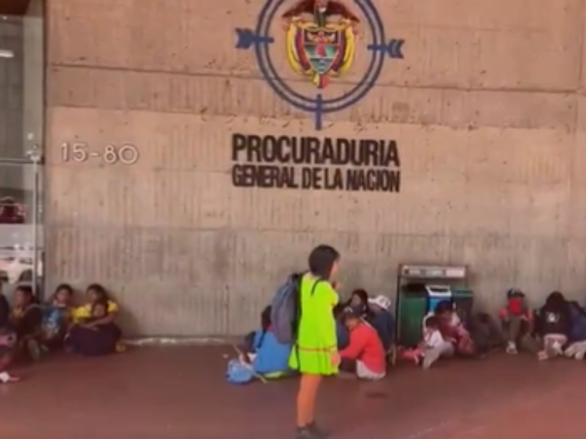 Indígenas Emberá en la Procuraduría. Foto: captura de pantalla