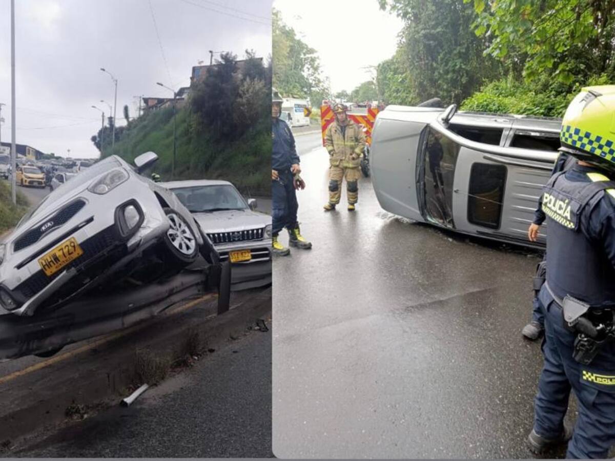 Seis personas resultaron heridas en un accidente que se registró en la Autopista del Café