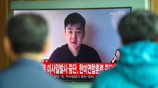 el video es Kim Han Sol, un hijo de Kim Jong Nam que se cree tiene 22 años. Foto: Getty Images