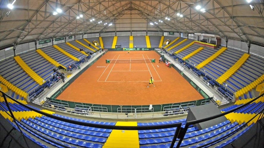 Cancha de tenis Palacio de los Deportes. Foto: William Mora