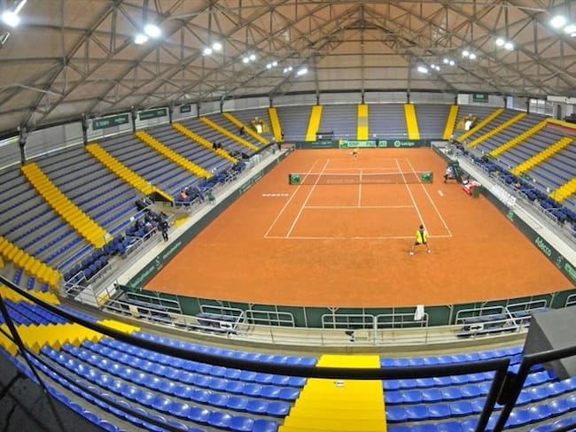 Cancha de tenis Palacio de los Deportes. Foto: William Mora