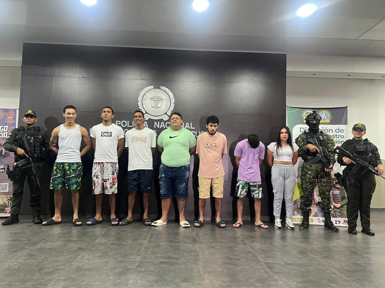 Fueron capturados siete presuntos extorsionistas de los AK47 en Cúcuta. / Foto: MECUC.