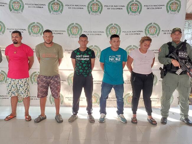 Cárcel para cinco presuntos extorsionistas del Clan del Golfo en Córdoba. Foto: Gaula de la Policía.