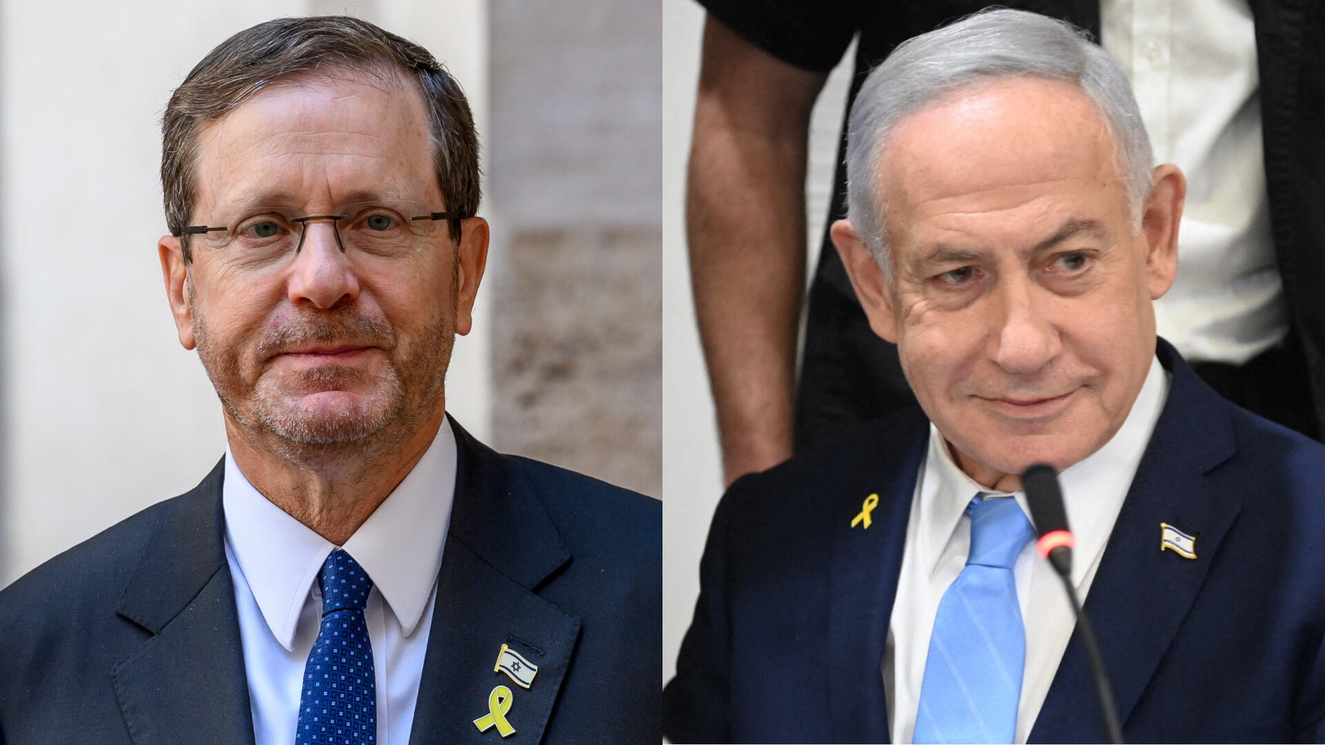 Isaac Herzog. FOTO: Antonio Masiello/Getty Images - Benjamin Netanyahu YAIR SAGI/POOL/AFP via Getty Images.