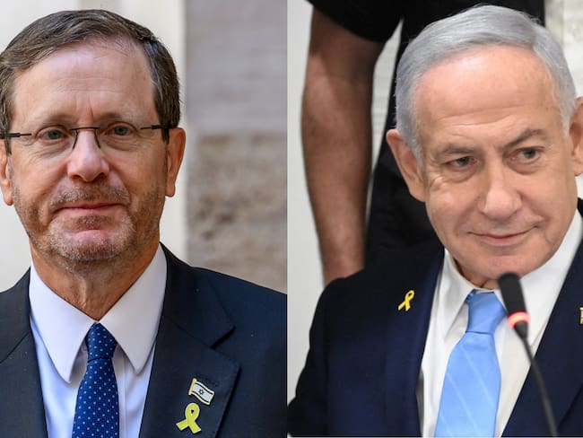 Isaac Herzog. FOTO: Antonio Masiello/Getty Images - Benjamin Netanyahu YAIR SAGI/POOL/AFP via Getty Images.