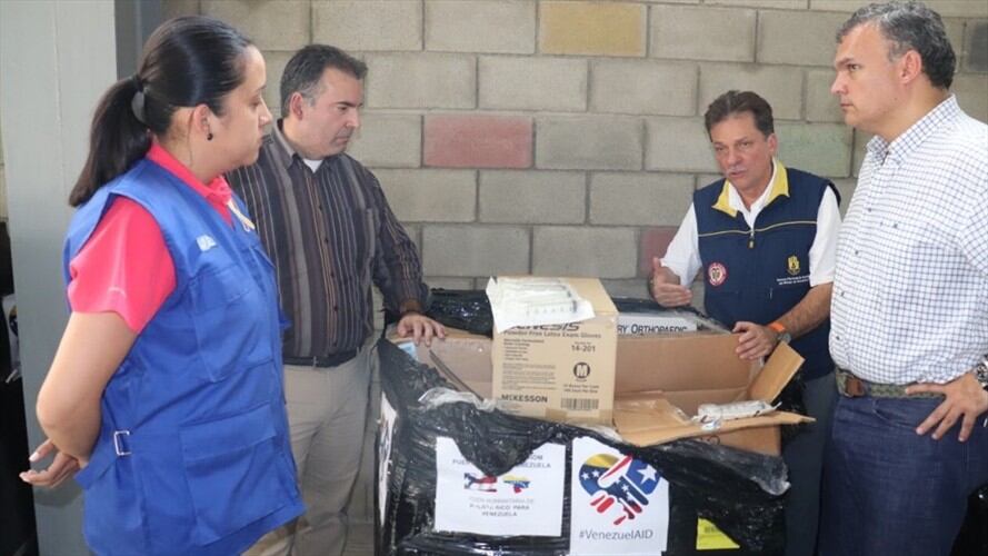 Las ayudas fueron recepcionadas en el centro de acopio en la ciudad de Cúcuta, Norte de Santander.. Foto: Unidad de Gestión del Riesgo