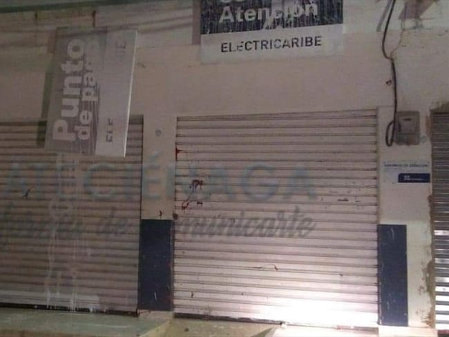 Un nuevo punto de pago de Electricaribe fue atacado en Córdoba. Foto: Cortesía
