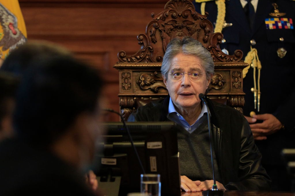 Presidente de Ecuador Guillermo Lasso. (Photo by Franklin Jacome/Agencia Press South/Getty Images)