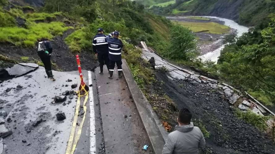 El objetivo del Invías, es realizar los trabajos necesarios para volver a ponerla en servicio de forma segura. Foto: Gestión del Riesgo Boyacá.