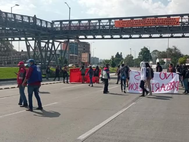 Protestas en Bogotá.  Foto: Secretaría de Movilidad de Bogotá.