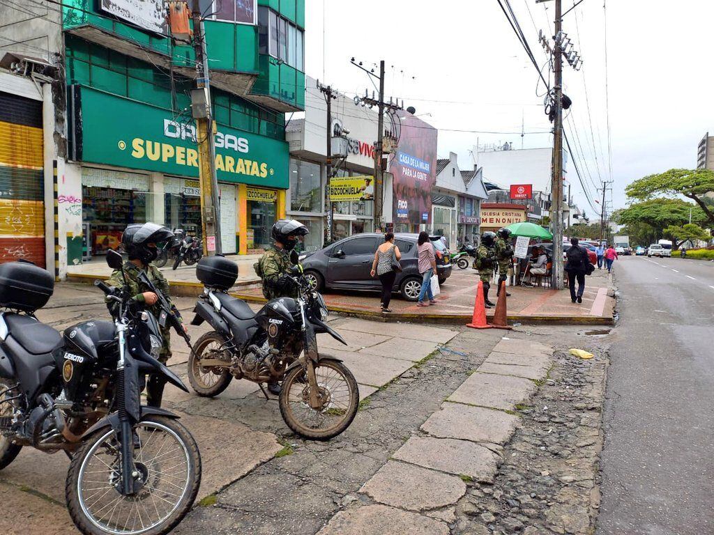 Policías en Ibagué. Foto: Alcaldía de Ibagué