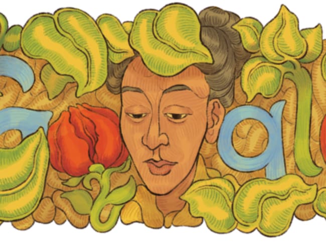 Doodle de Google dedicado a Emma Reyes, artista colombiana. Foto: Web Google.