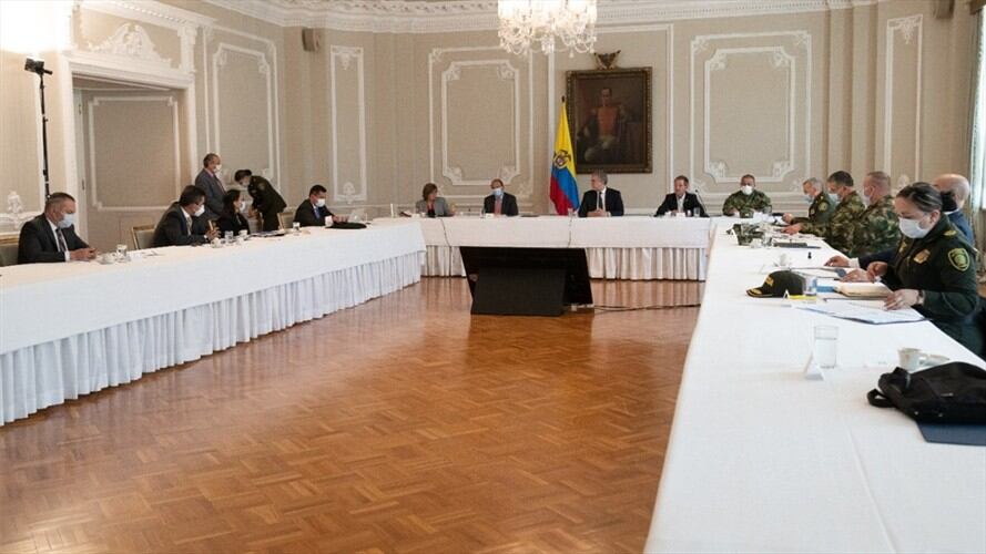 El presidente Iván Duque encabezó una reunión de alto nivel con las entidades que trabajan por la protección de los reincorporados de las Farc. . Foto: Cortesía: Presidencia