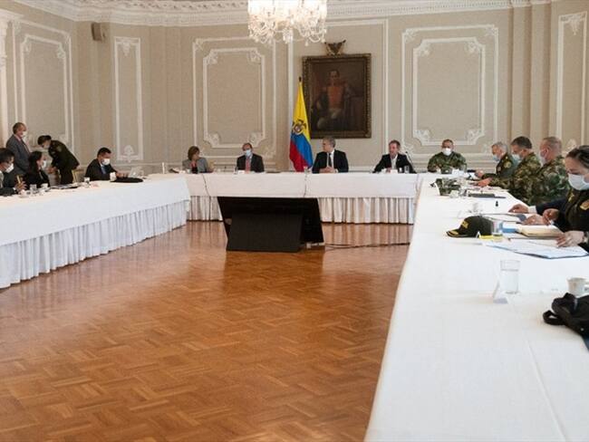 El presidente Iván Duque encabezó una reunión de alto nivel con las entidades que trabajan por la protección de los reincorporados de las Farc. . Foto: Cortesía: Presidencia