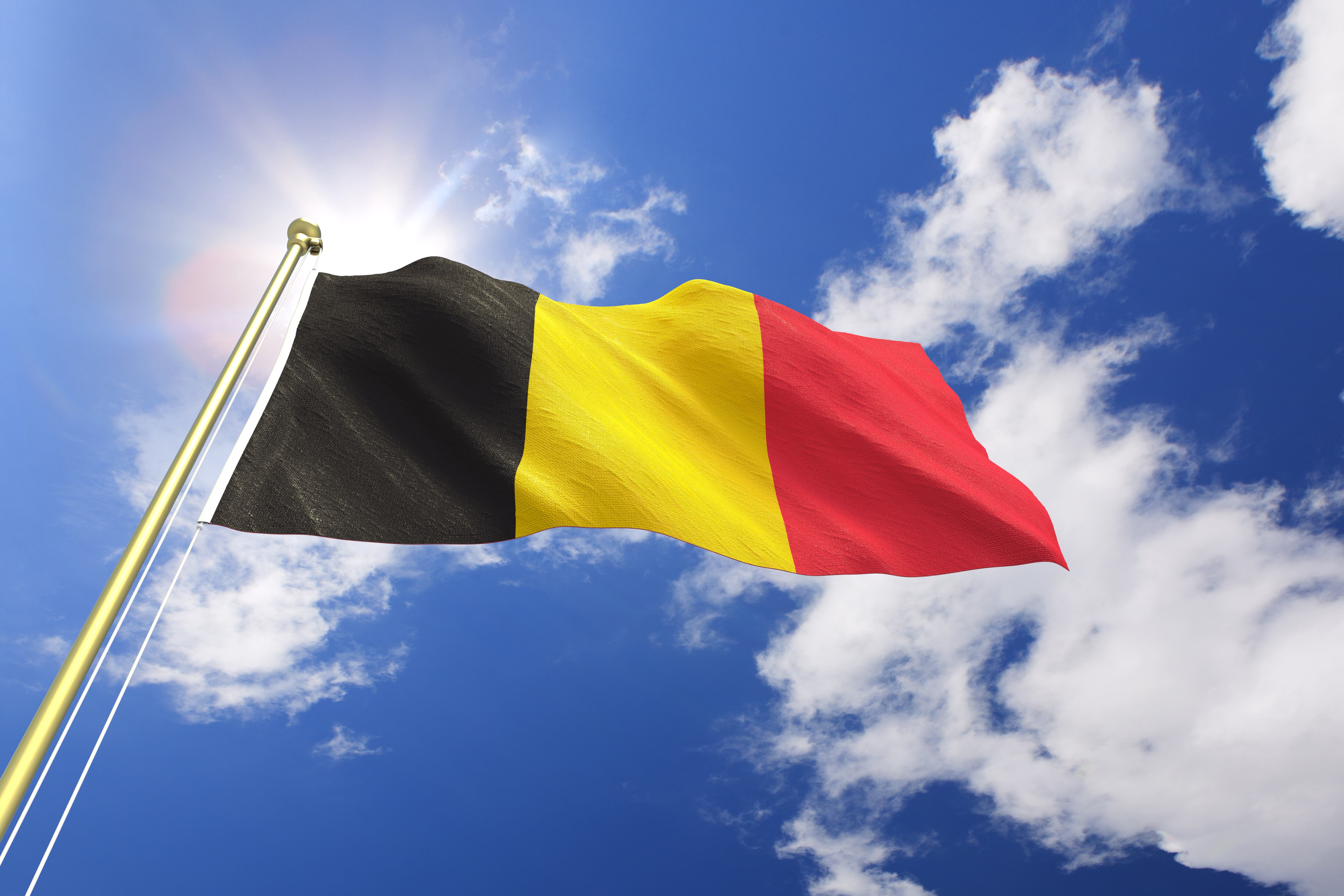 Imagen de referencia de la bandera de Bélgica. Getty Images