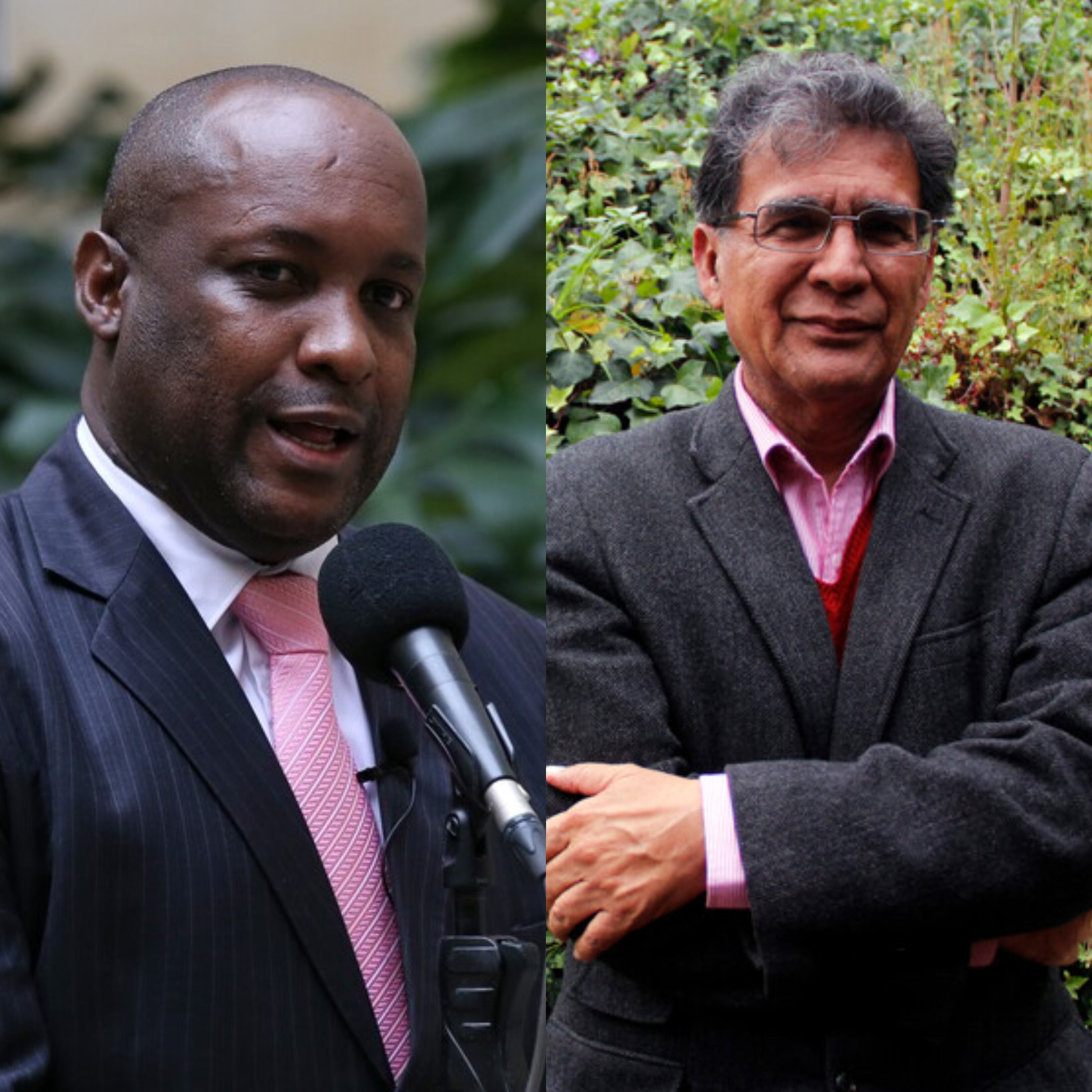 En la foto, Camilo González Posso de Indepaz y el consejero presidencial Jefferson Mena. Foto: Colprensa.