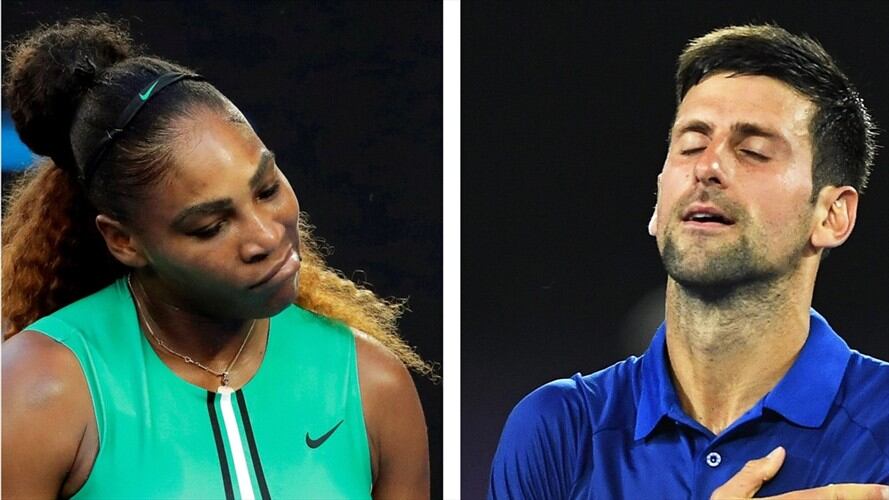 Novak Djokovic y la leyenda Serena Williams sellaron el pase para los cuartos de final del Abierto de Australia. Foto: Agencia EFE