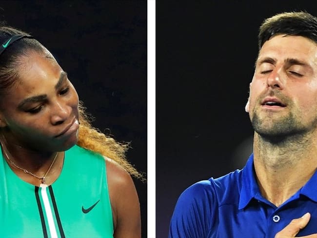 Novak Djokovic y la leyenda Serena Williams sellaron el pase para los cuartos de final del Abierto de Australia. Foto: Agencia EFE
