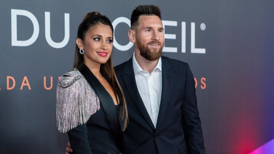 Antonela Roccuzzo y Lionel Messi. Foto: Getty Images /  Xavi Torrent / Colaborador