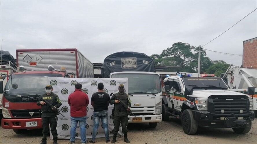 Capturados migrantes en Norte de Santander por el hurto de un camión y su mercancía. Foto: Cortesía