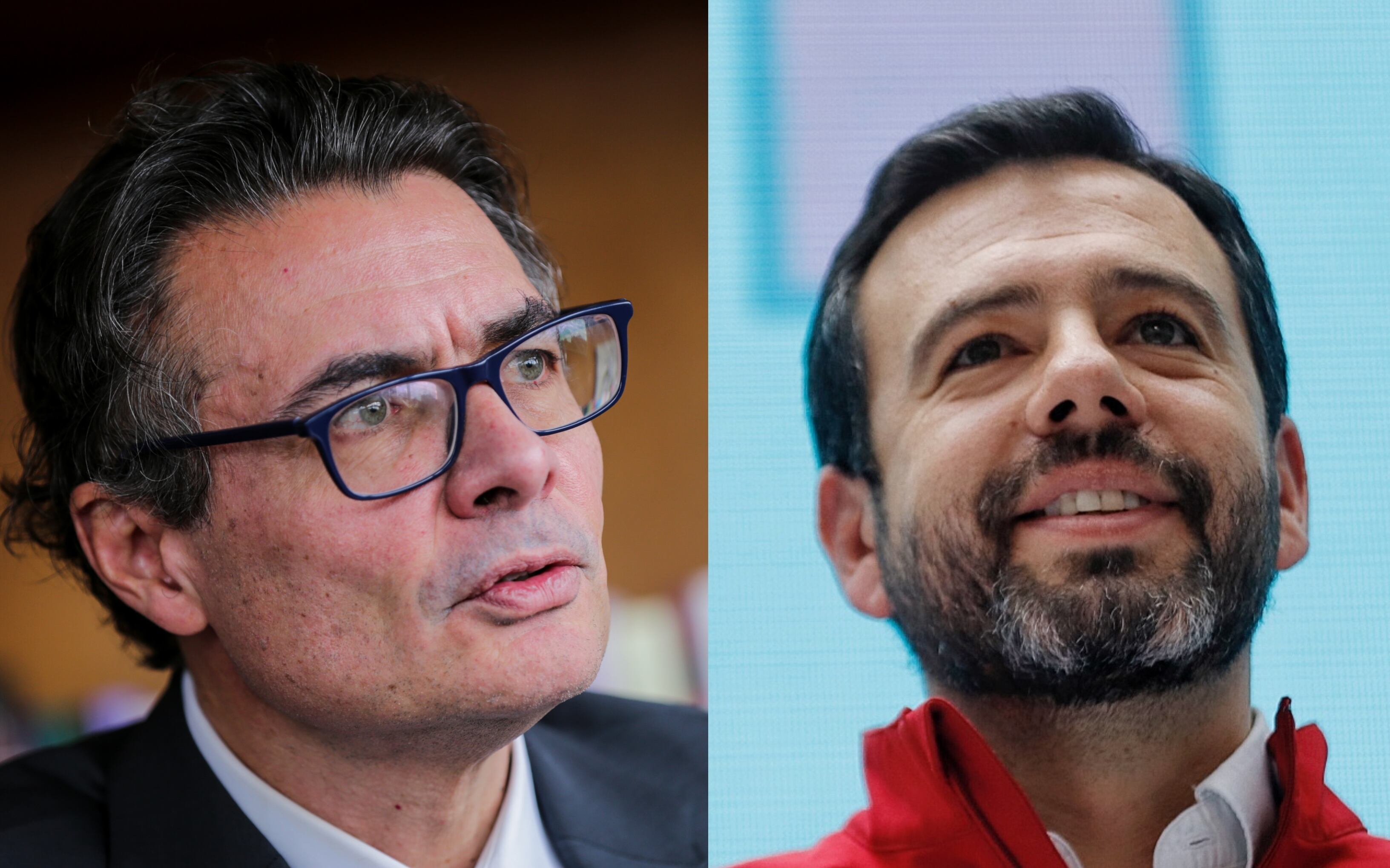 Exministro de Educación, Alejandro Gaviria y candidato a la Alcaldía de Bogotá, Carlos Fernando Galán. Fotos: Colprensa.