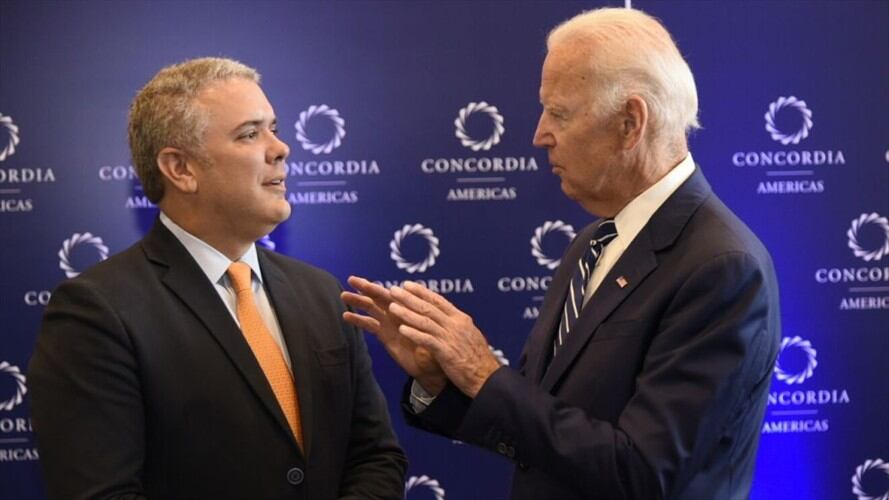 Duque destaca carta enviada por Biden, en lo referente al estatuto para migrantes venezolanos. Foto: Getty Images