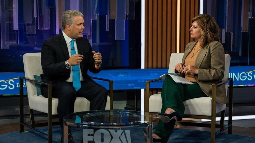 Presidente Duque en entrevista con medios internacionales. Foto: Presidencia de la República