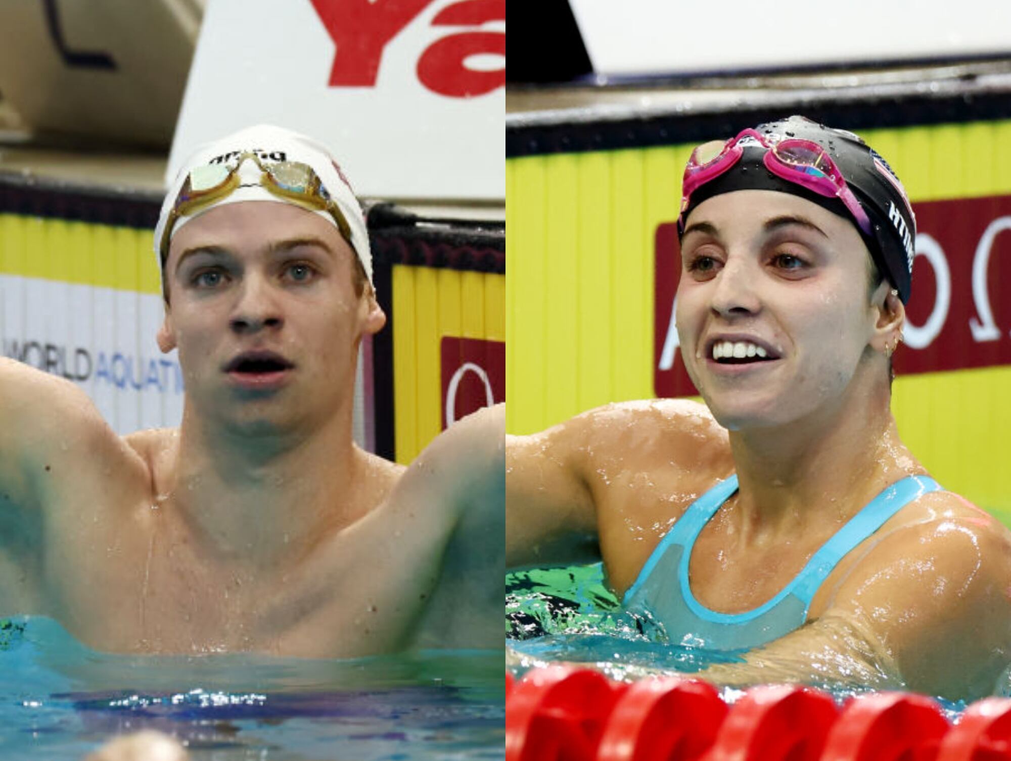 Leon Marchand y Regan Smith. I Fotos: Getty Images.
