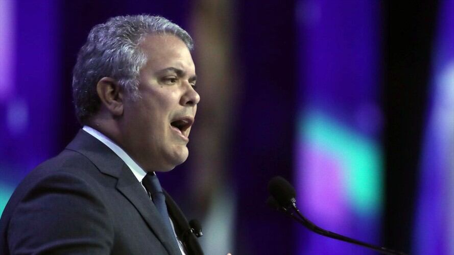 El presidente Iván Duque se refirió a la grave emergencia humanitaria en Ituango. Foto: Getty Images / MARK WILSON