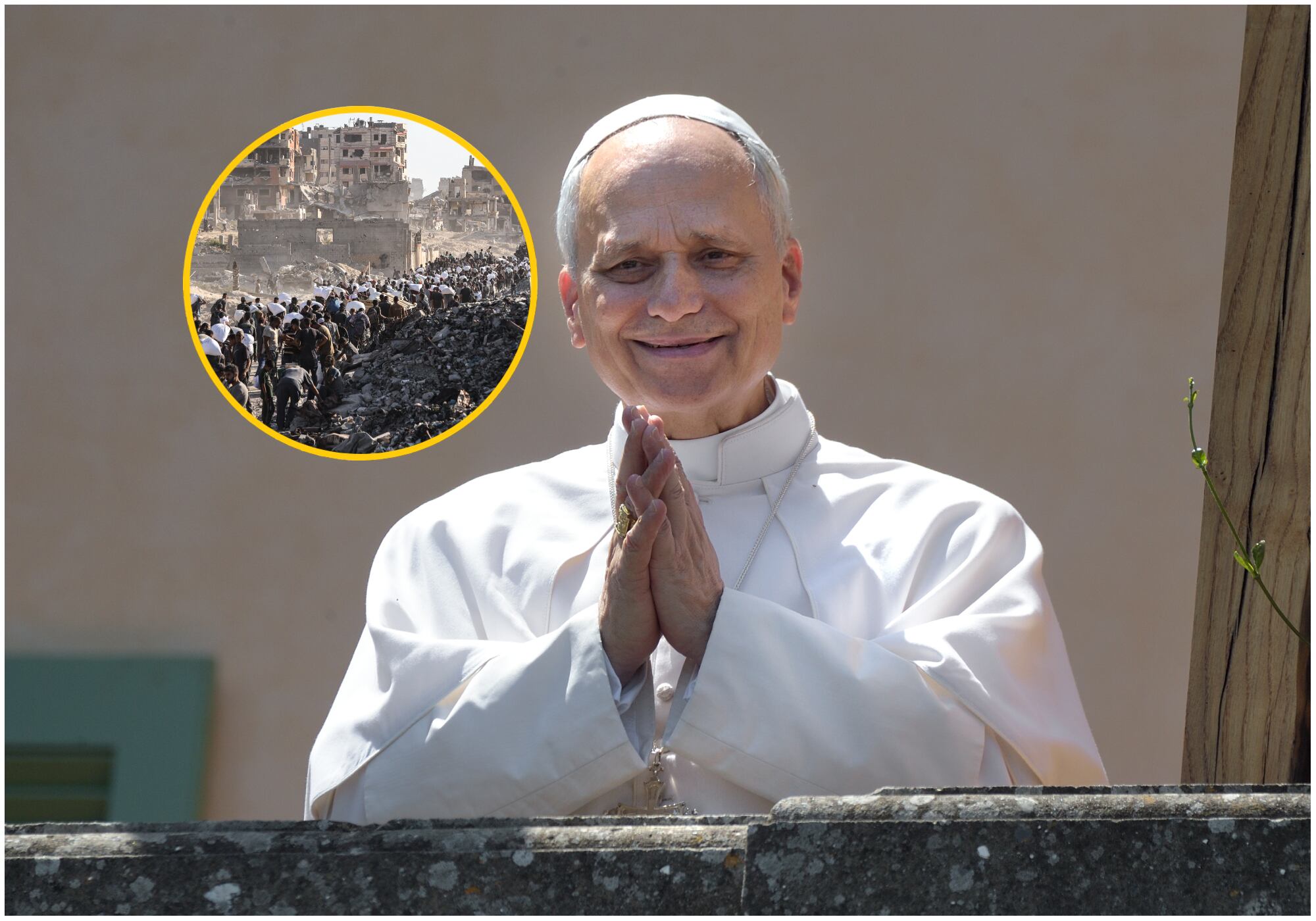 El papa pidió que cese el uso indiscriminado de la fuerza y ​​el desplazamiento forzado en Gaza. Foto: Getty Images.