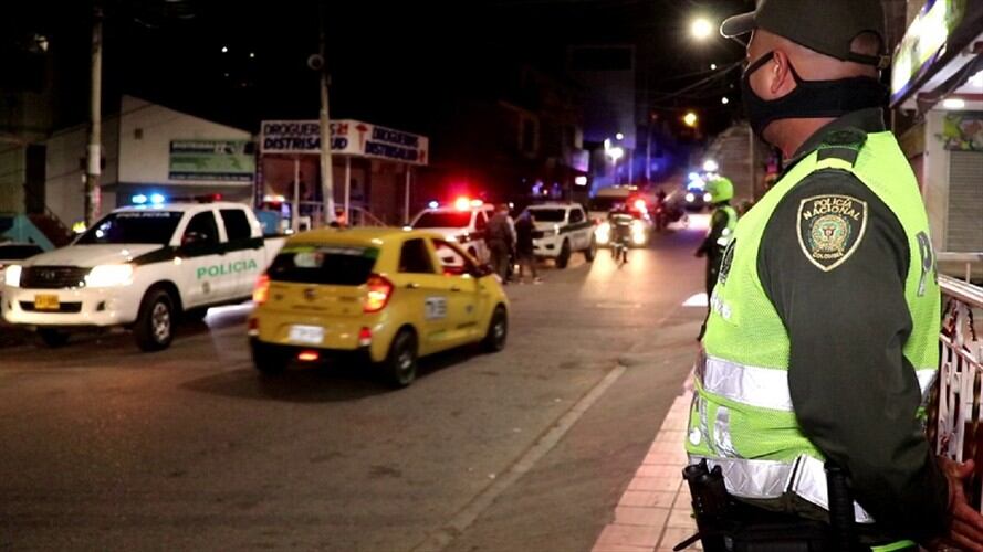 Toque de queda Santander . Foto: Policía Bucaramanga.
