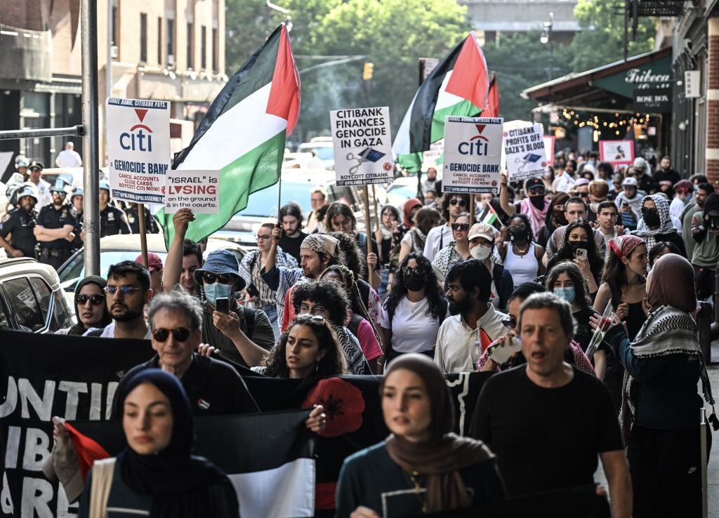 Protestas propalestina en Nueva York, Estados Unidos. Foto: Fatih Aktas/Anadolu via Getty Images