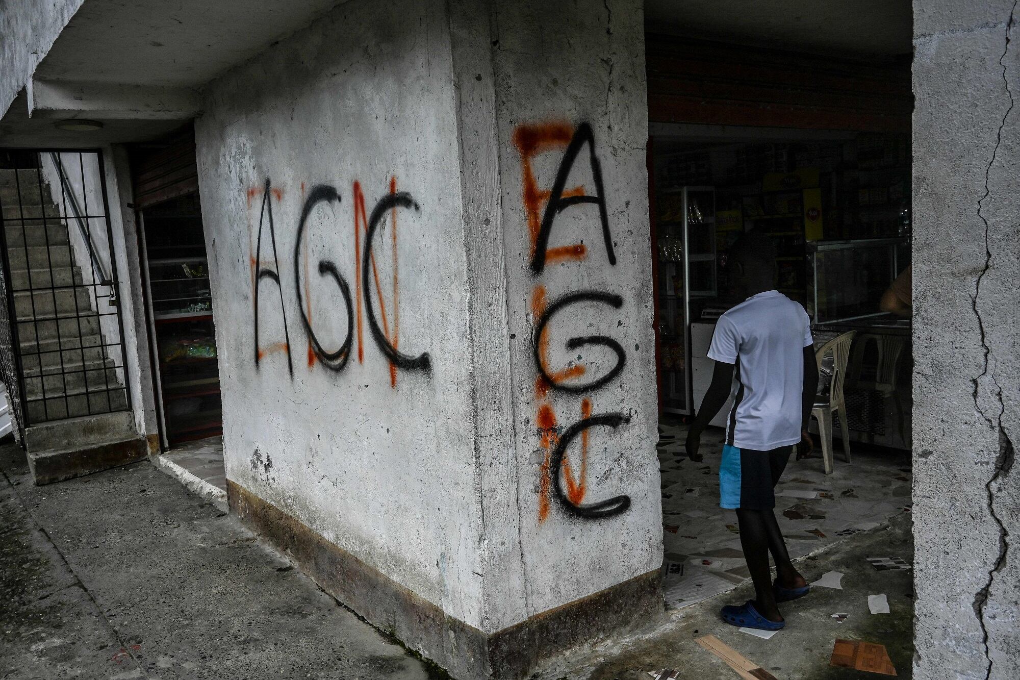 Autodefensas Gaitanistas de Colombia. (Photo by JOAQUIN SARMIENTO/AFP via Getty Images)