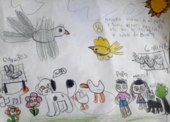 El dibujo de una niña que puso en ‘jaque’ a la Policía: esta es la historia. Foto: Suministrada.