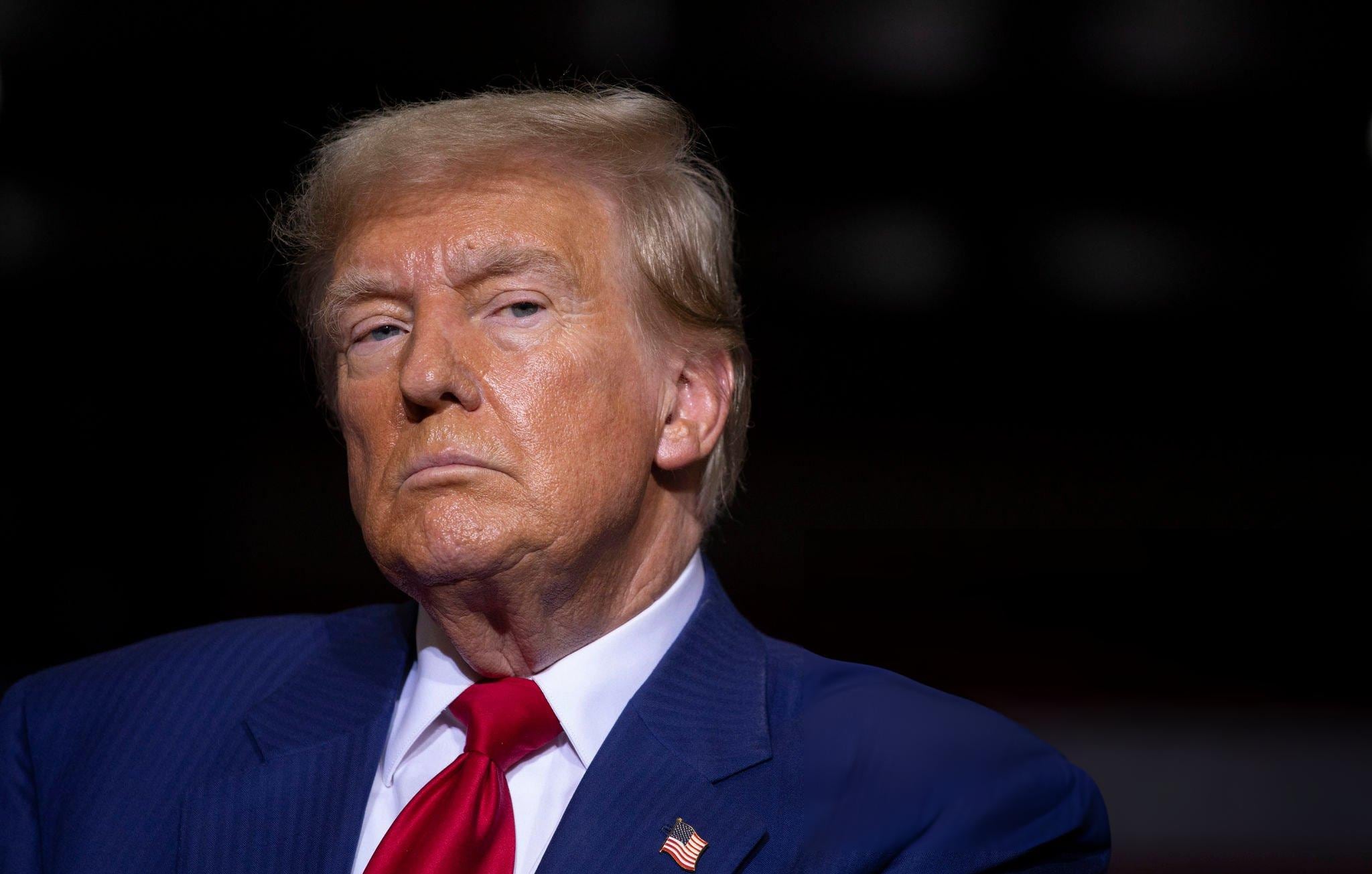 El presidente Donald Trump durante un discurso en Michigan en agosto de 2024. FOTO: Bill Pugliano/Getty Images