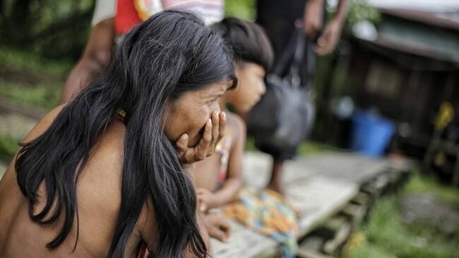 De acuerdo con el organismo humanitario, seis comunidades indígenas fueron desplazadas y otras cinco más están en situación de confinamiento. Foto: Colprensa
