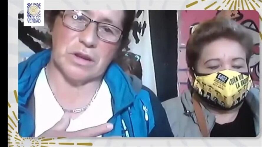 Madres de Soacha respaldaron a la JEP con un plantón. Foto: Cortesía Rafael Aristizábal