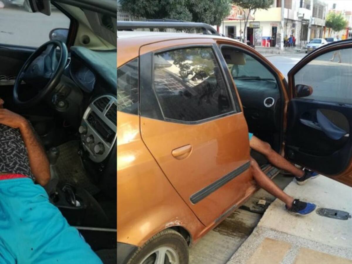 Ladrón se quedó dormido cuando intentaba asaltar un vehículo en Santa Marta