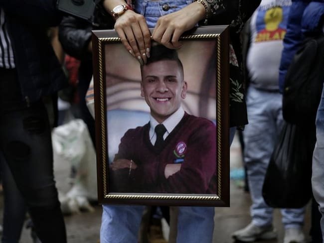 Imagen de Dilan Cruz, joven asesinado en manifestaciones colombianas en 2019. Foto: Colprensa-Sergio Acero