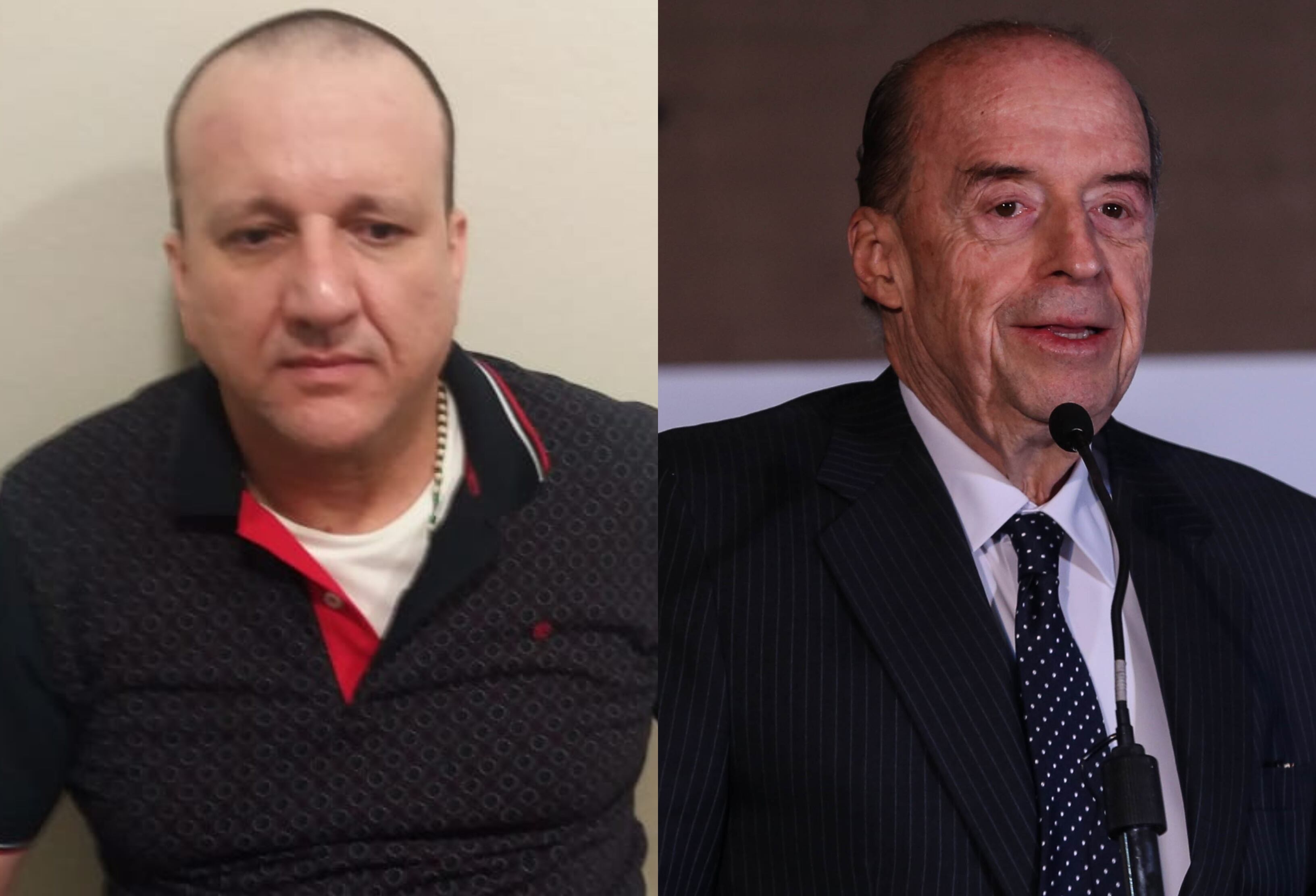 Carlos Mario Jiménez ‘Macaco’ y el canciller Álvaro Leyva. Fotos: Colprensa.